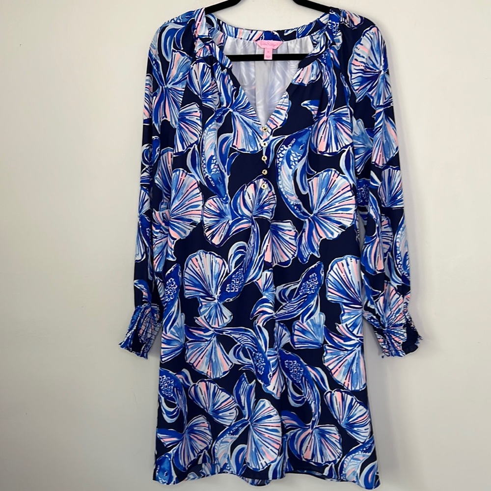 Lilly Pulitzer Blue Floral Mini Dress - Picture 2 of 11